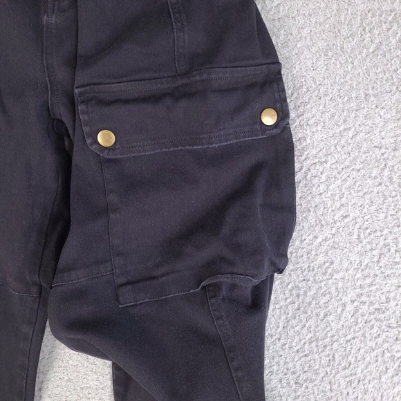 Riflessi‎ Cargo Pants Teen Youth Large 27x26.5 Black Stretch Elastic Ankle - Picture 4 of 15